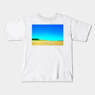 Scenery from Chiaravalle Abbey with cultivated fields Kids T-Shirt